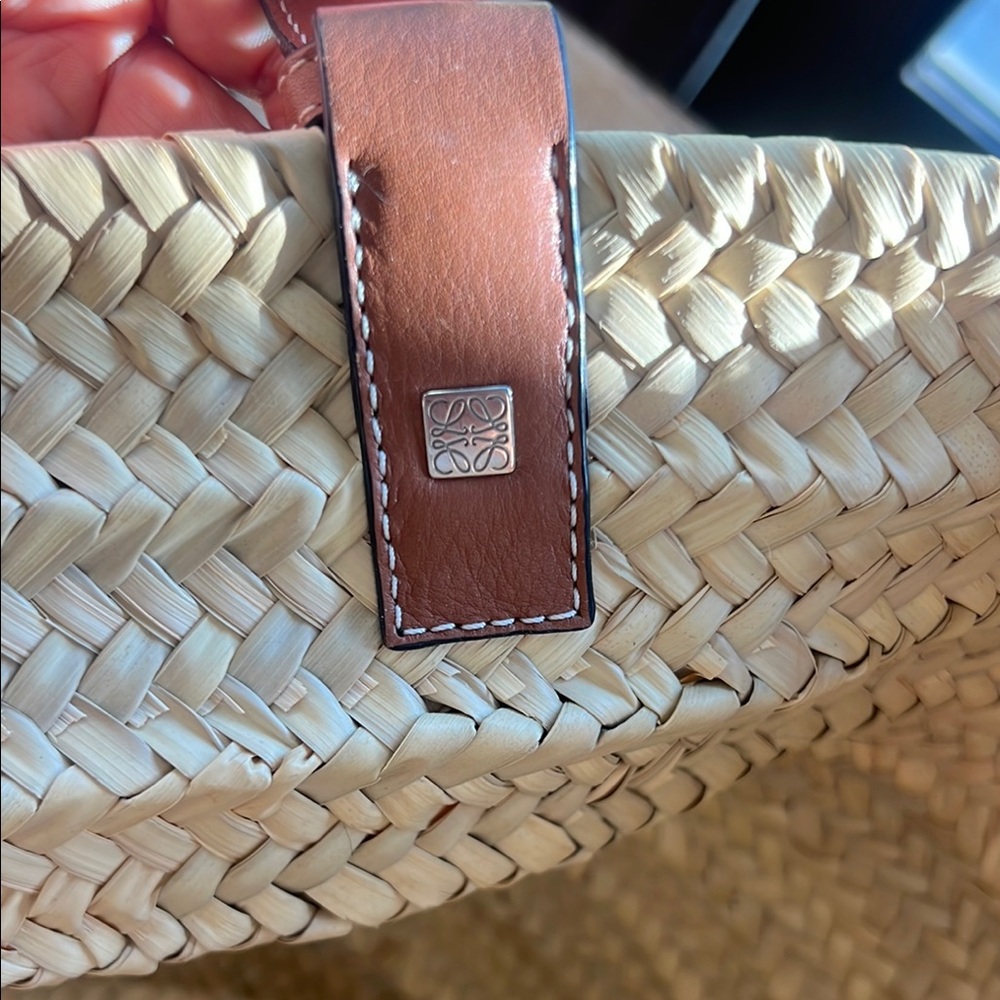 Loewe Natural Straw Tote with Tan Leather Handles - Picture 10 of 10